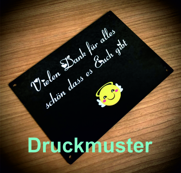 schild acrylglas plexiglas schwarz mit druck