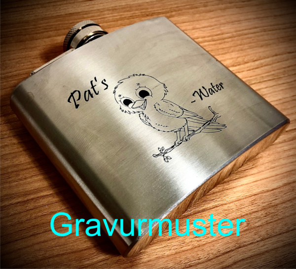 Flachmann edelstahl mit gravur