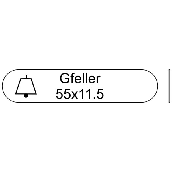 Gfeller 55x11.5 mit Symbol