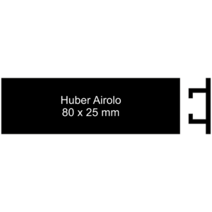Briefkastenschild Huber Airolo 80 x 25 mm schwarz aluminium eloxiert mit gravur