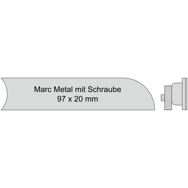 Briefkastenschild Marc Metal mit Schraube