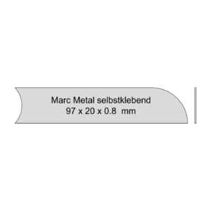 Briefkastenschild Marc Metal selbstklebend