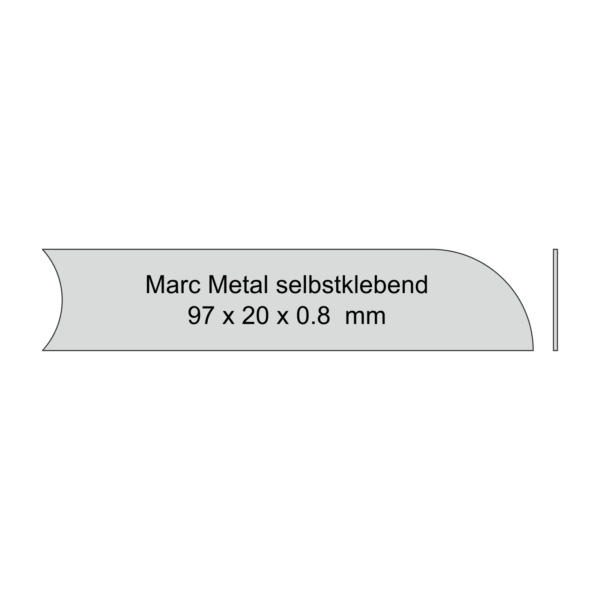 Briefkastenschild Marc Metal selbstklebend