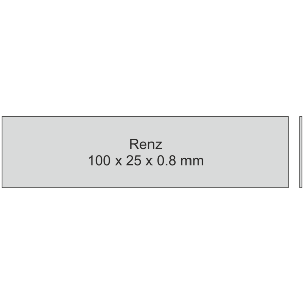 Briefkastenschild Renz 100x25 Alu-optik