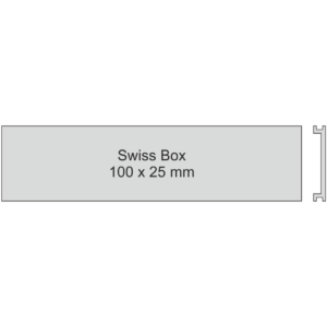 Briefkastenschild Swiss Box 100x25 mm